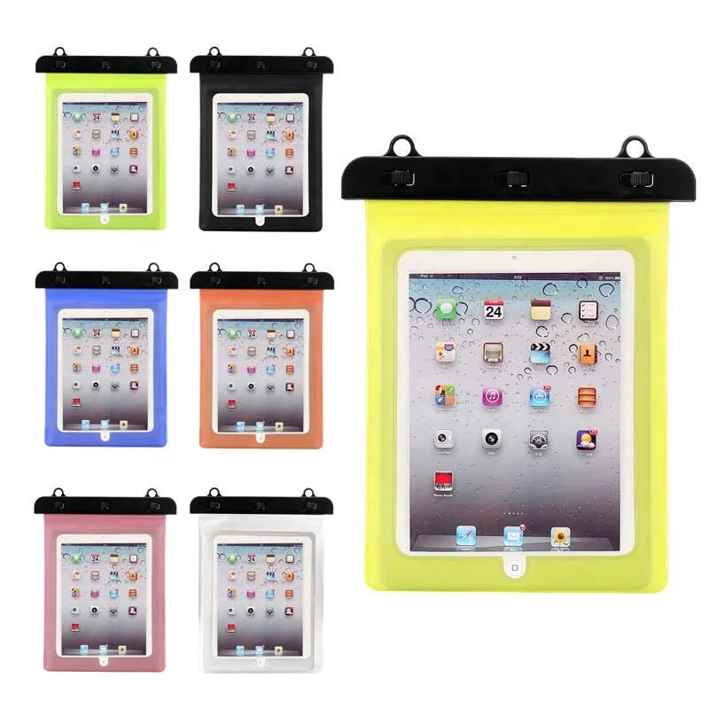 Wholesale High Quality Pvc Ipx8 Waterproof Case Waterproof Tablet Bag Custom Logo Waterproof Bag for Ipad phone pouch