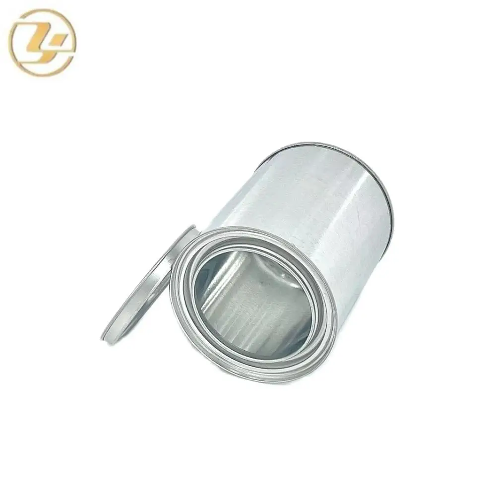 0.5 Litre Round Metal embossed chemical coating car paint packaging tin cans With Metal Lid