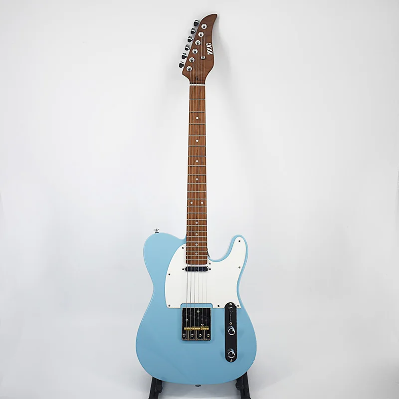ZLG 6 string TL electric guitar wathet color Wholesale guitar alder body roasted maple neck alnico pick up Korean hardware