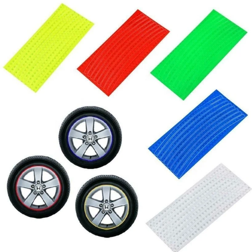 Waterproof colorful reflective wheels decals