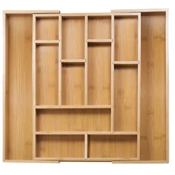 Charcuterie Platter & Serving Tray, Bamboo Cheese Board & Cutlery Set with 2 Slide-Out Drawers and  Knives