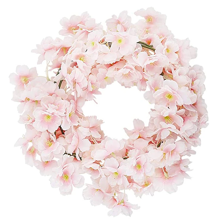 Artificial Cherry Blossom Flower Vines Hanging Cherry Blossom Flowers Garland For Wedding Party Home Decor