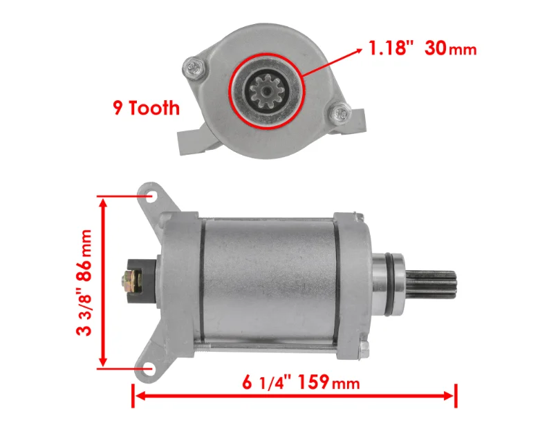 Starter Motor for Yamaha 1CT-81890-00-00 2011-2014 Grizzly 450 YFM450 SMU0516 19499
