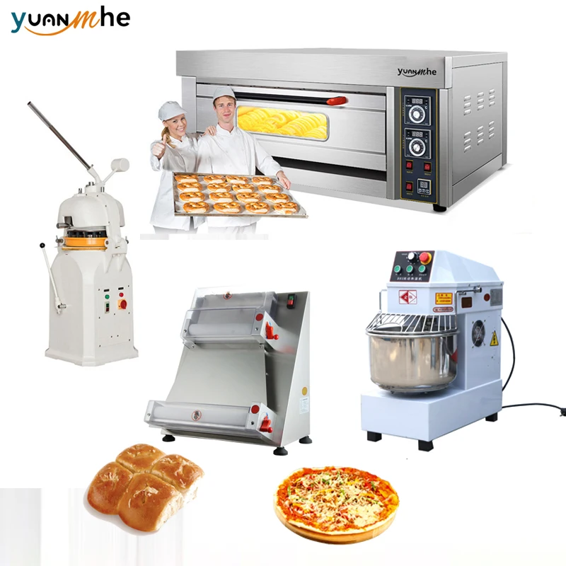 Commercial Microwave Cake Baking Machine Four a Gaz Pizza Making Equipment Electric Deck Gas Convection Rotary Oven for Bakery