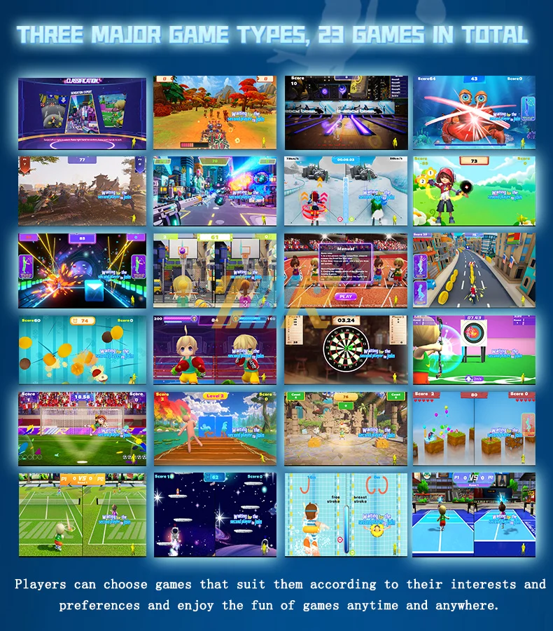 Motion sensing Contain 23 play interactive children game interactive game system interactive teen games