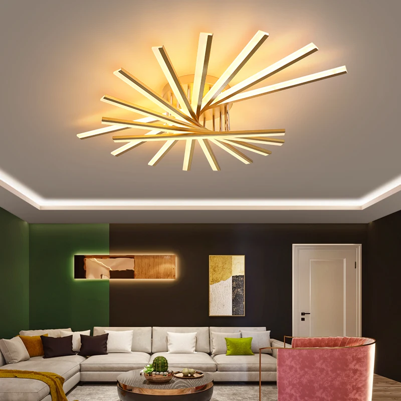 2024 Modern Simple Unique Creative Design Overhead Lighting Living Room Hotel Lamp Bedroom Chandelier Home Decoration