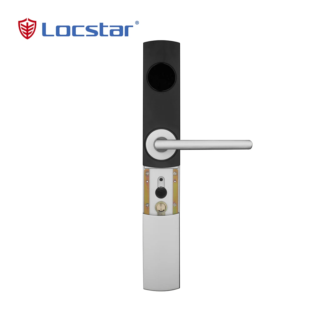 Locstar Digital Handle Ansi Mortise Hardware Lockset Smart Key Card Electric Rfid Hotel Lock System