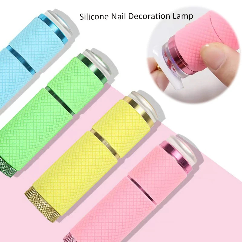HJS 9 LED UV395-400NM purple lights led flash cure lamp small luminous silicone leather mini flashlight cabin led uv drying nail