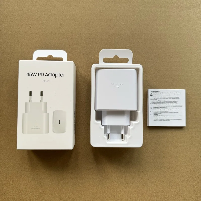 Factory TA845 cargador typo c power adapter 45W USB-C PD Adapter for Samsung S25+ S24+ S23 S22 note 10 note 20