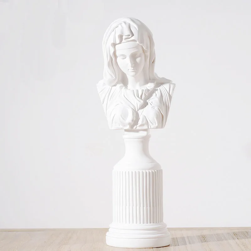 
Home Decoration White Resin Praying Blessed Virgin Mary Statue 