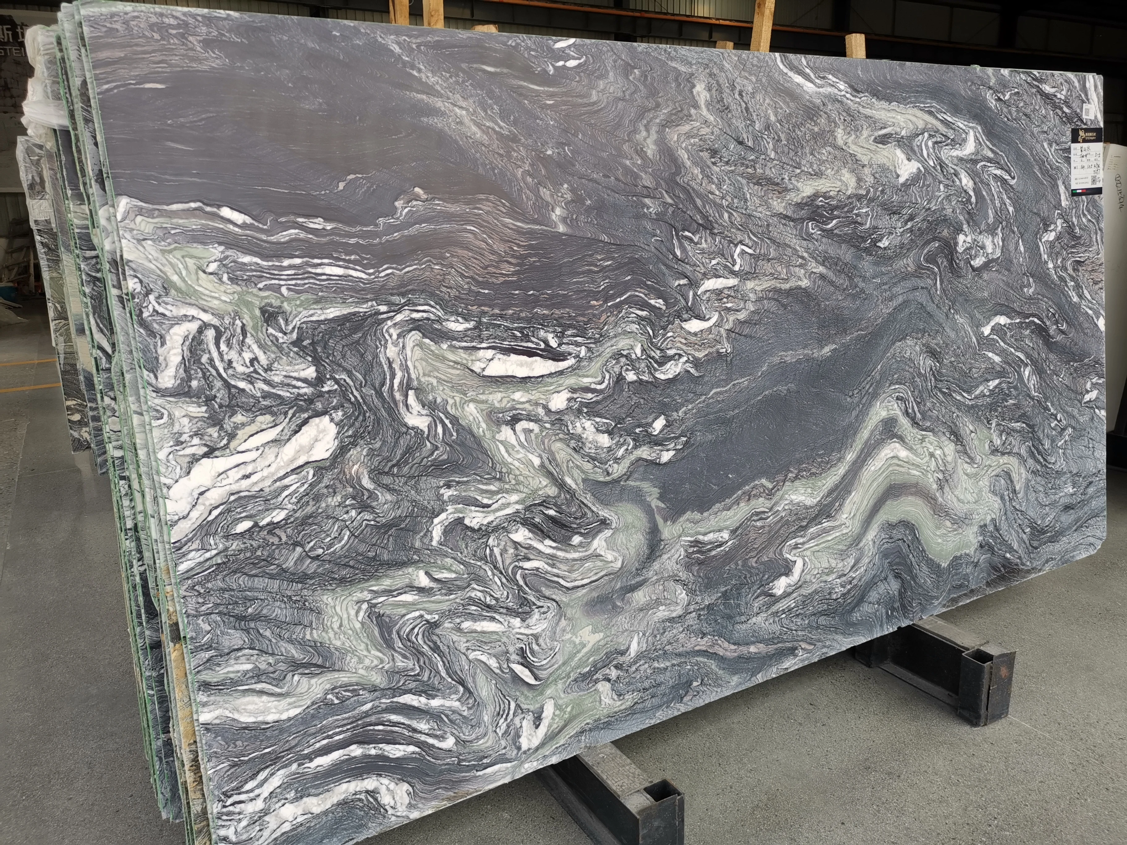 SHIHUI Luxury Stone Living Room Background Wall Rosso Luana Kinawa Violet Polished Glazed Slabs Wall Tiles Marble Wall Slab