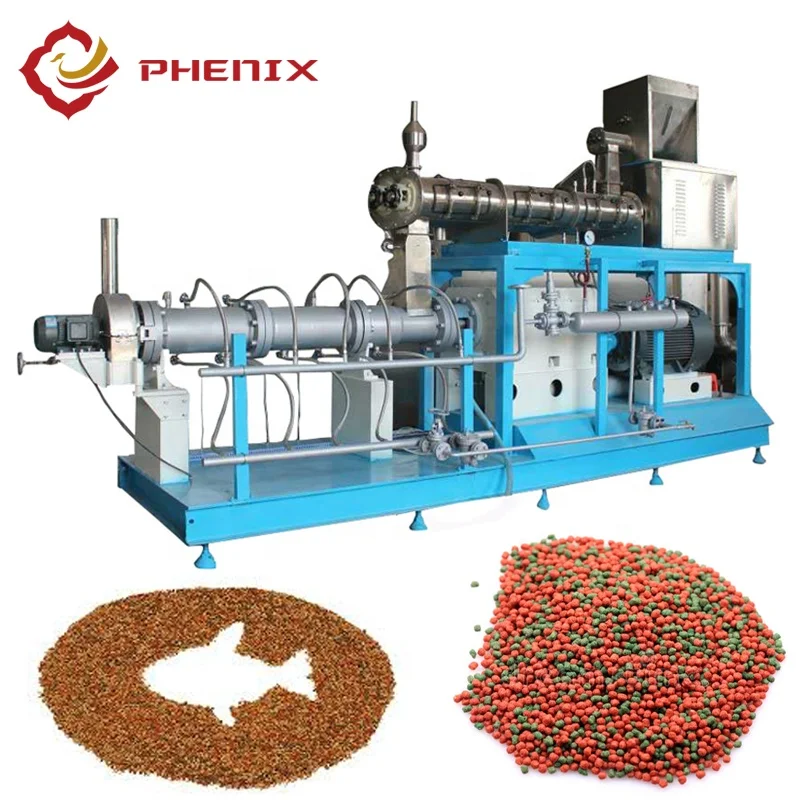 steam heating extruder for Ornamental Farm Catfish Carps Shrimp crab Fish Feed Production Line Floating Food Pellet machine