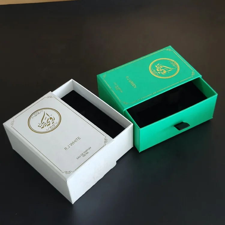 Manufacturer Custom 30ml 50ml 100ml Rigid Paper Drawer Essential Oil Bottle Packaging Recyclable Perfume Box With Foam Insert