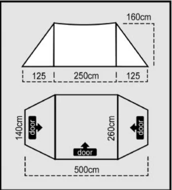 2023 new arrival  big tarp tent 4-6 persons tent