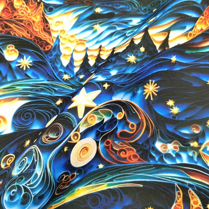 3D  embroidery Designer  printed  TC fabric polyester cotton flower  sewing quilting DIY material textile