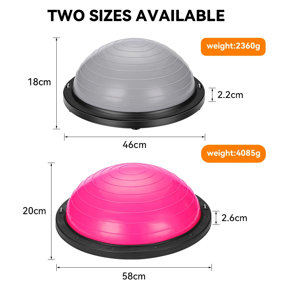 Balance Half Ball with Resistance Bands yoga half ball balance trainer