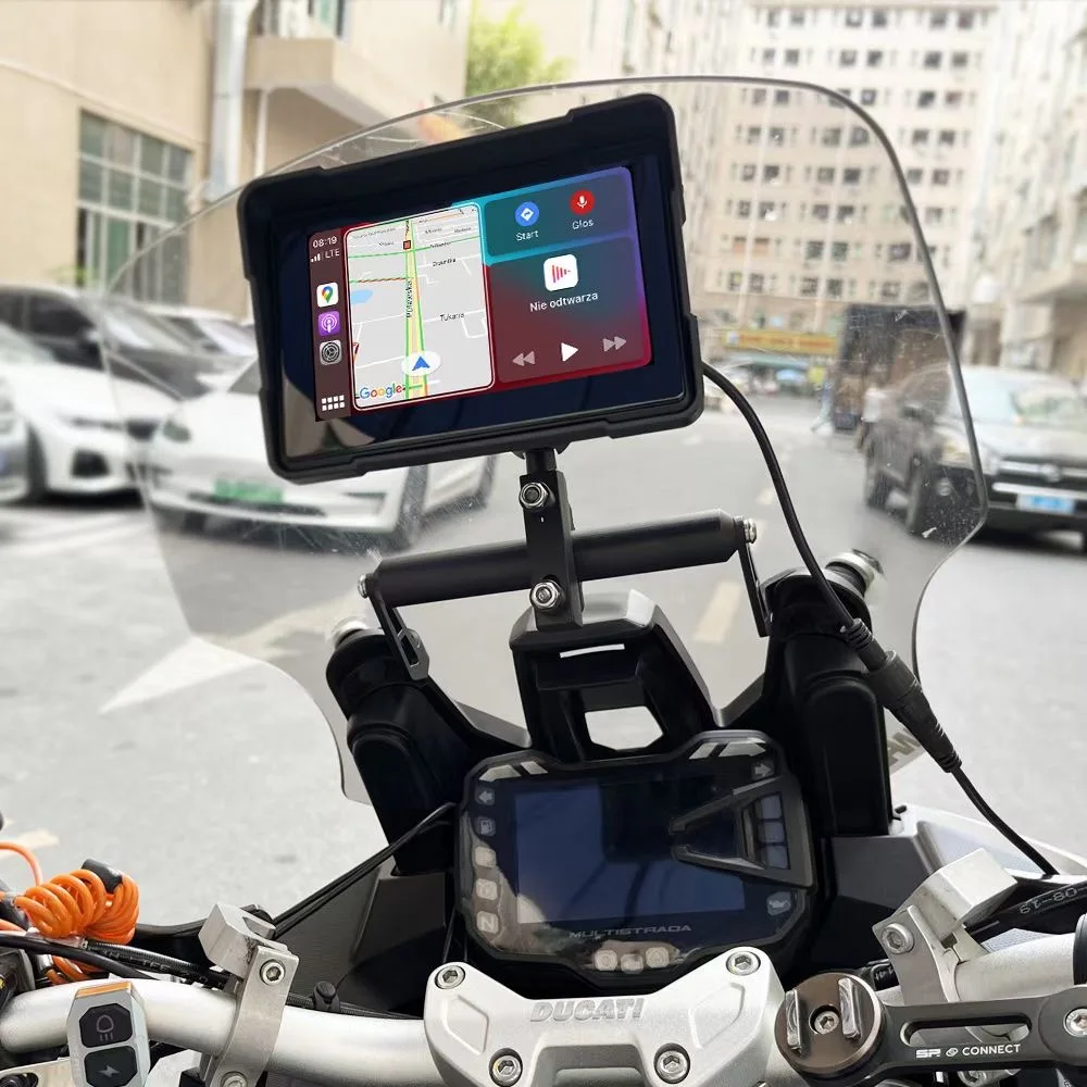 5 Inch Portable Motorcycle Special Navigator Touch Outdoor IPX7 Waterproof External Supports CarPlay and Android Auto