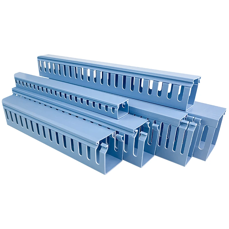 WBO wire Slot 25*45 Ducting 50mm Wiring Duct Electrical Cable Blue Wiring Ducts