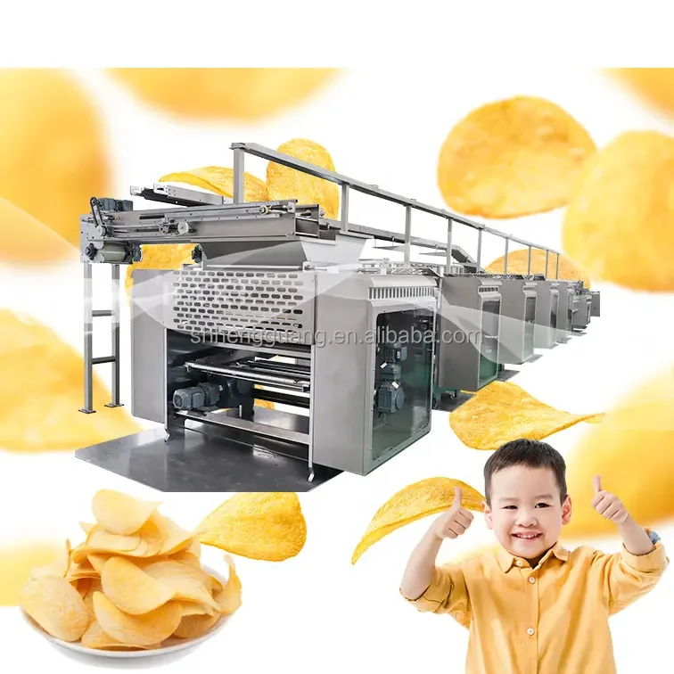Potato Chips French Fries Machine Production Line Frozen Key Hen Power Food Cooking Support