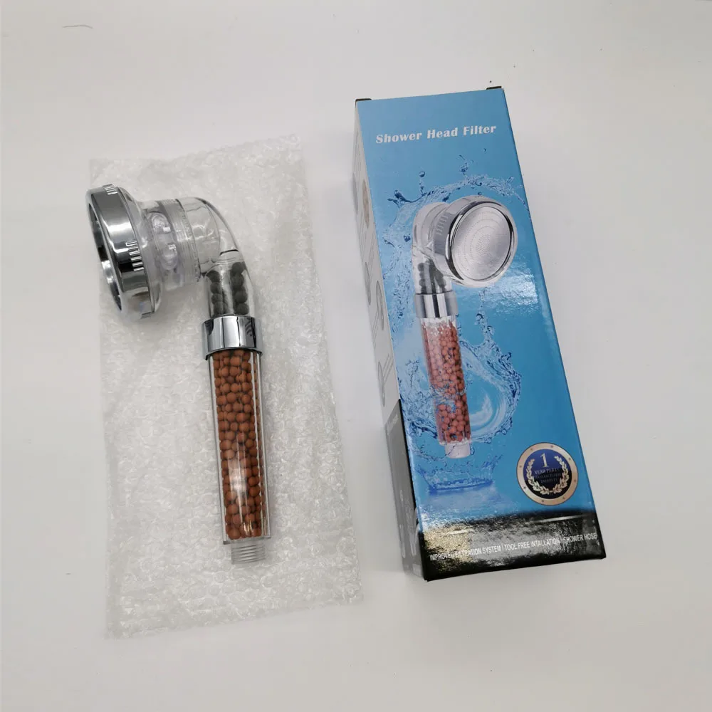 Abs Plastic Three Functional High Water Pressure Hand Held Filter Shower Head