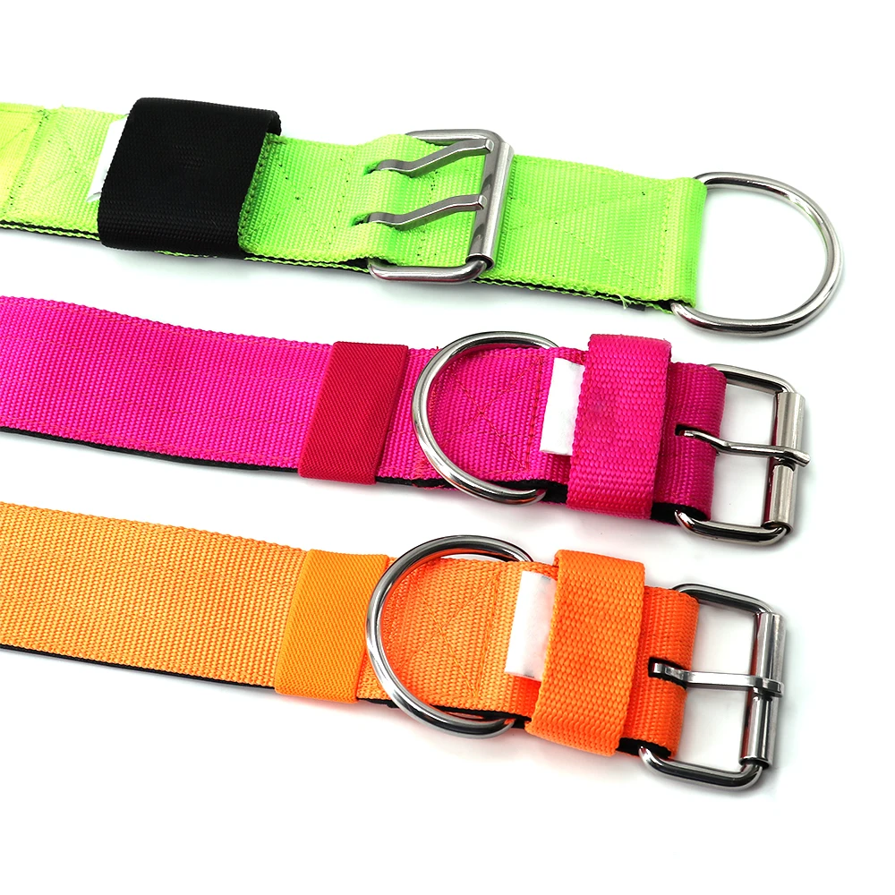 Premium Heavy Duty Soft Adjustable Nylon Webbing Padded Tactical Training Pet Dog Collar