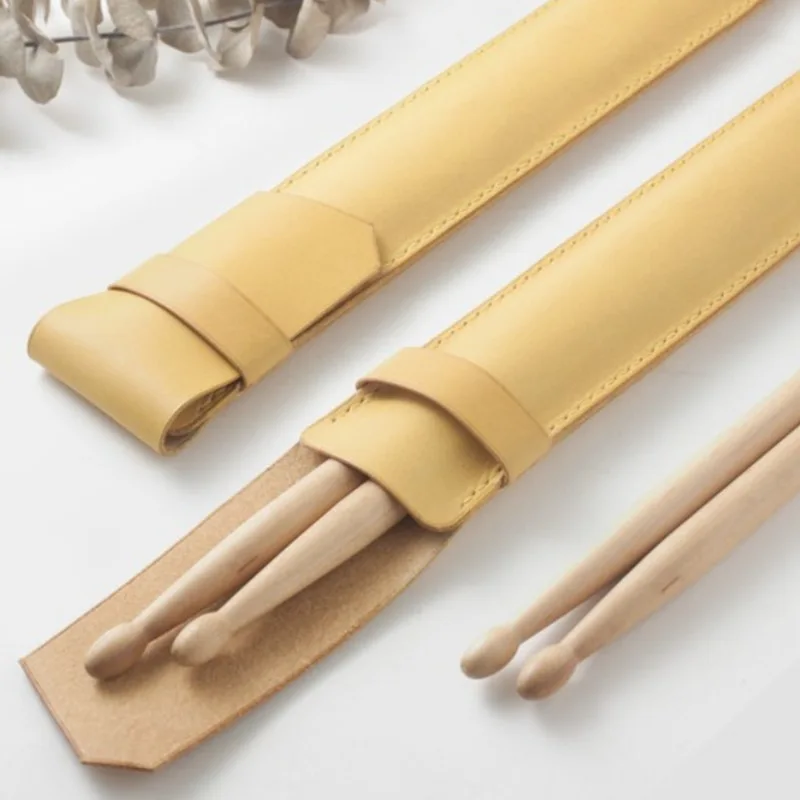 Retro Personalized Drumstick Bag Wholesale PU Leather Drumstick Case Portable Drum Stick Holder for Musician