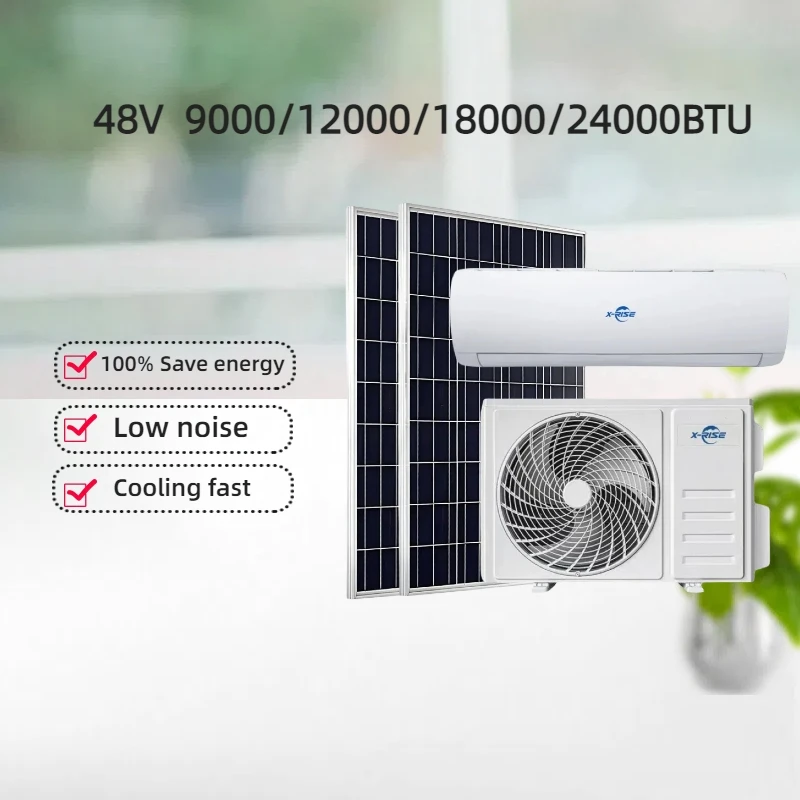 9000Btu Pure DC Split Solar Household Air Conditioner 100% Solar Energy Utilization Efficient Use of Solar Panels