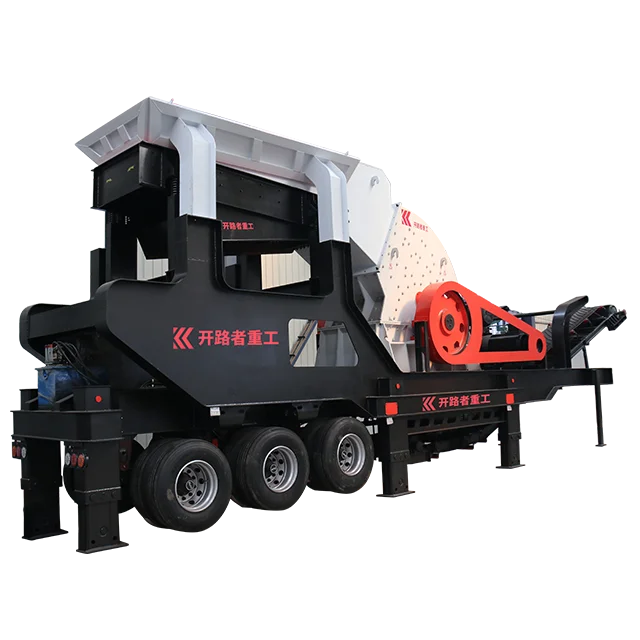 Good Quality Tire Mobile Hammer Mill Crusher Station For Stone Crushing Line