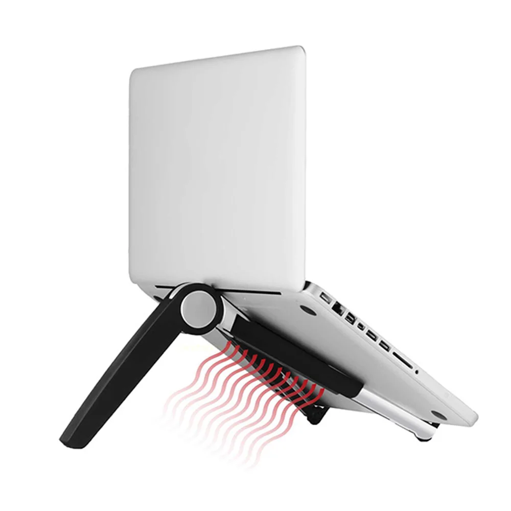 Multi-Functional Lightweight Portable Foldable Laptop Stand Adjustable Height Aluminum Plastic Metal Phone Holder-Factory Price