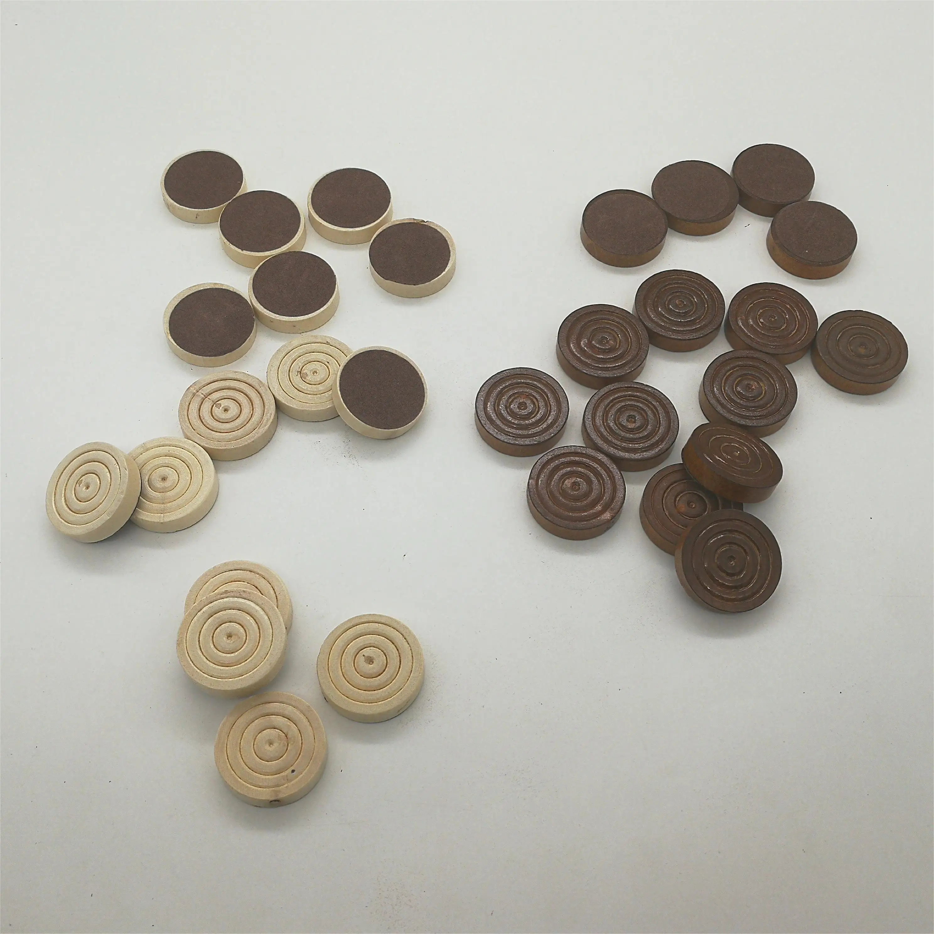 High Quality Custom Backgammon Accessories Solid Wood Checker Pieces For Chess Board Game