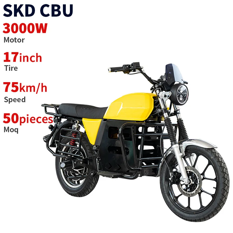 CKD SKD 18 inch tire electric racing motorbike 2500W 70km/h max speed 2 wheel adult electric motorcycle for adult from china
