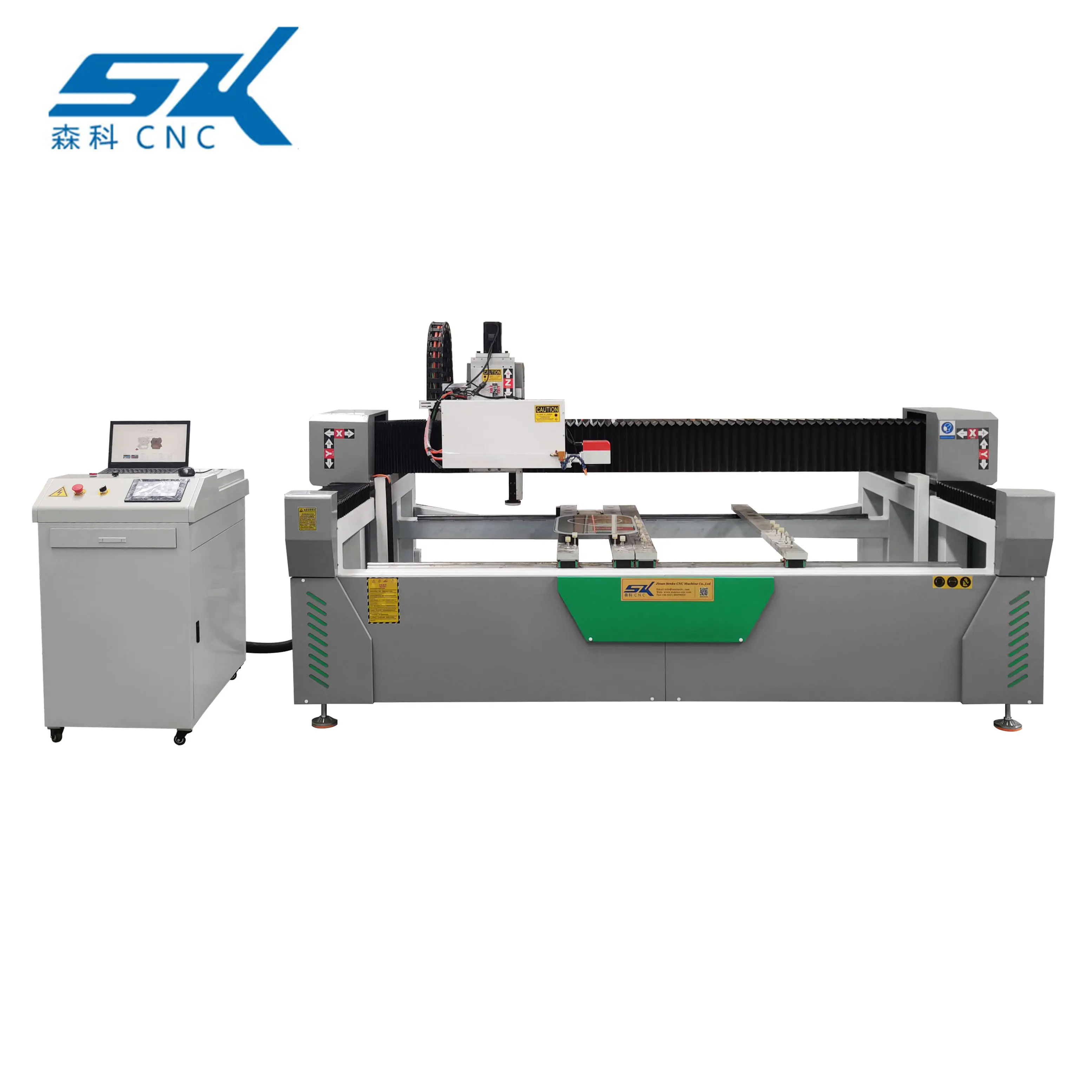 2000*1000mm CE Approved Stainless Steel Cable Tags Laser Marking Drilling Mirror Coat Removing Fiber Laser Sandblasting Machine