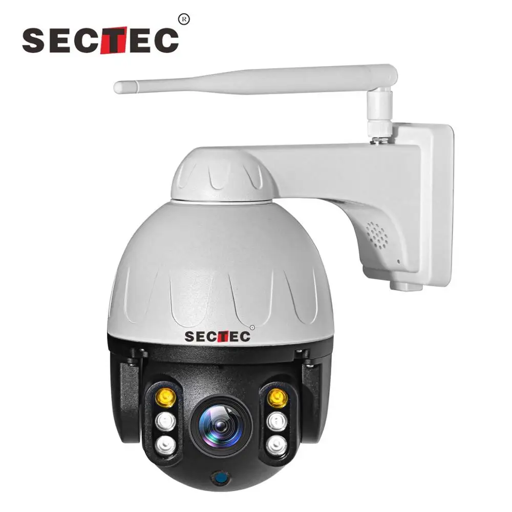 SECTEC HD 1080P Auto Tracking AI Cloud Wireless Dome IP Camera CCTV Smart Camera Outdoor Waterproof PTZ  Camera