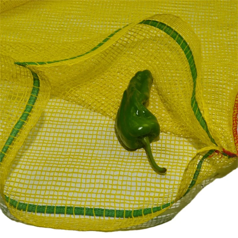53*90cm 60*90cm 25kg 30kg 50kg for Potatoes Onions Plastic Packing Bag Mesh Bags with Drawstring