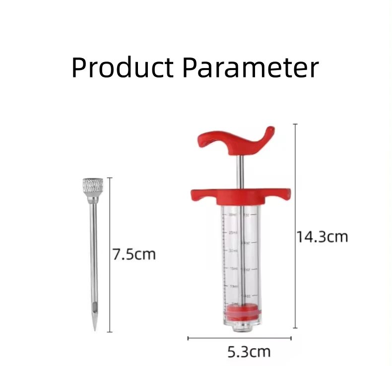 Wholesale Plastic Marinade Injector Syringe BBQ Steak Meat Spices Turkey Injector with Needles