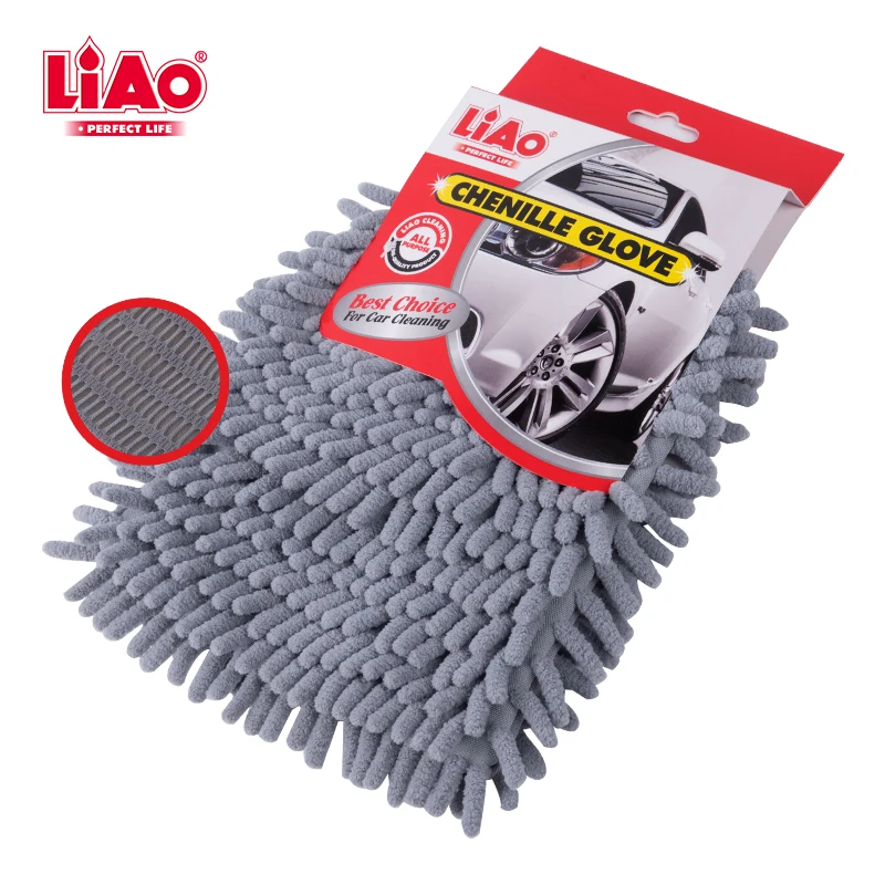 LIAO factory wholesale microfiber car polish clean mitt