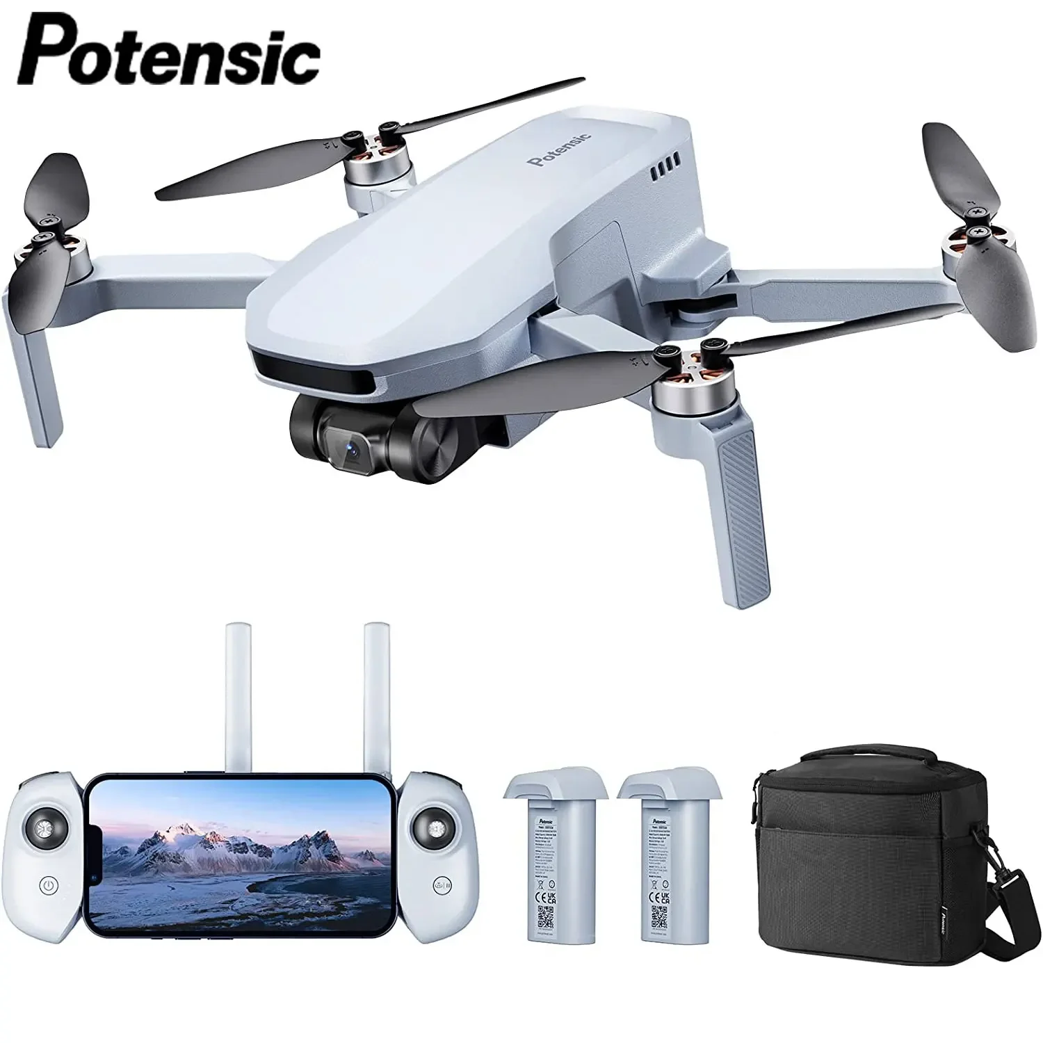 JHD Potensic Atom SE одноосевой карданный 4K GPS Дрон без сумки для переноски до 249 г макс 4 км взрослых и начинающих подарки