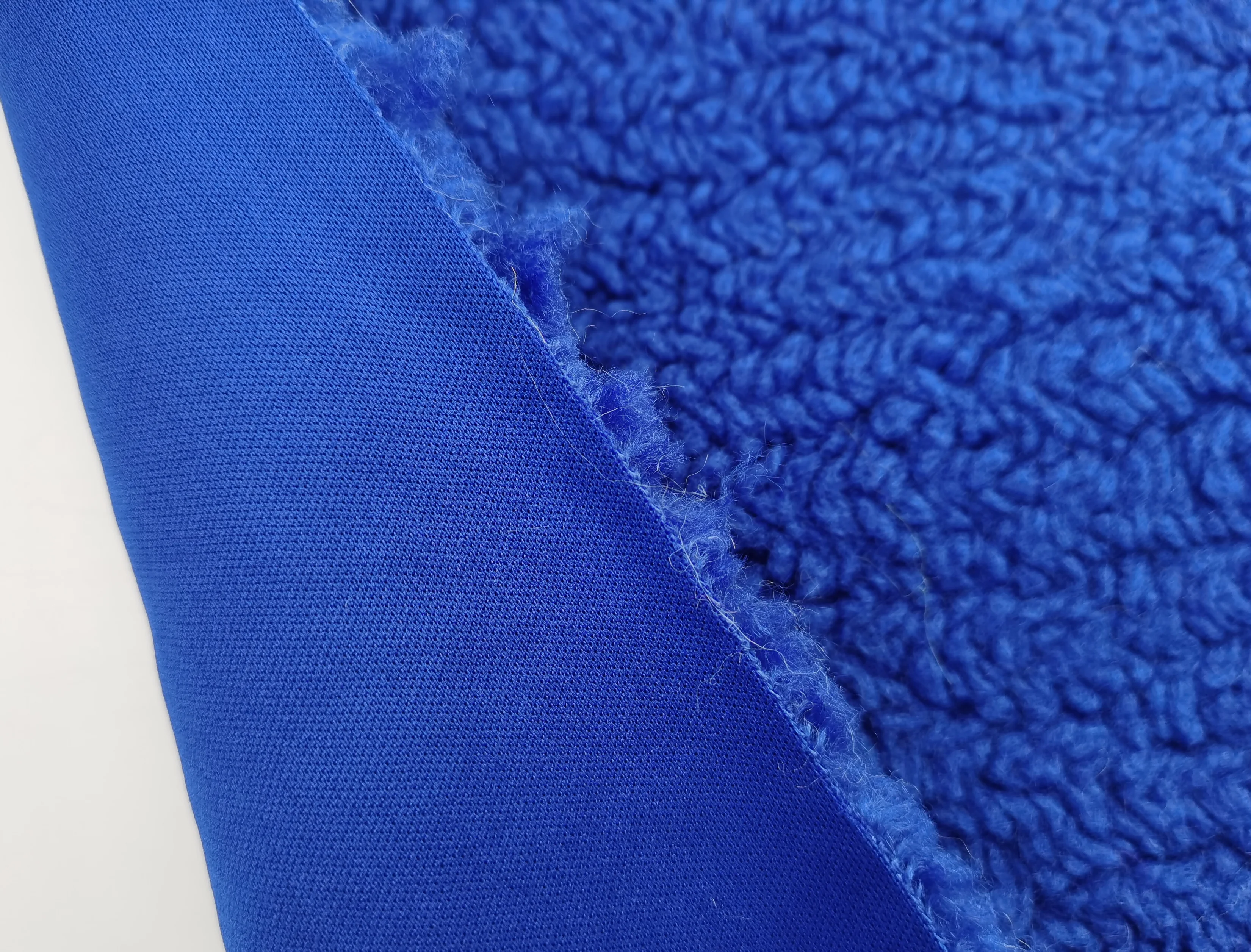 100% Polyester Solid Wheat Spike Pattern Sherpa Faux Fur Fabric for Garment/ Home Textile/Toys