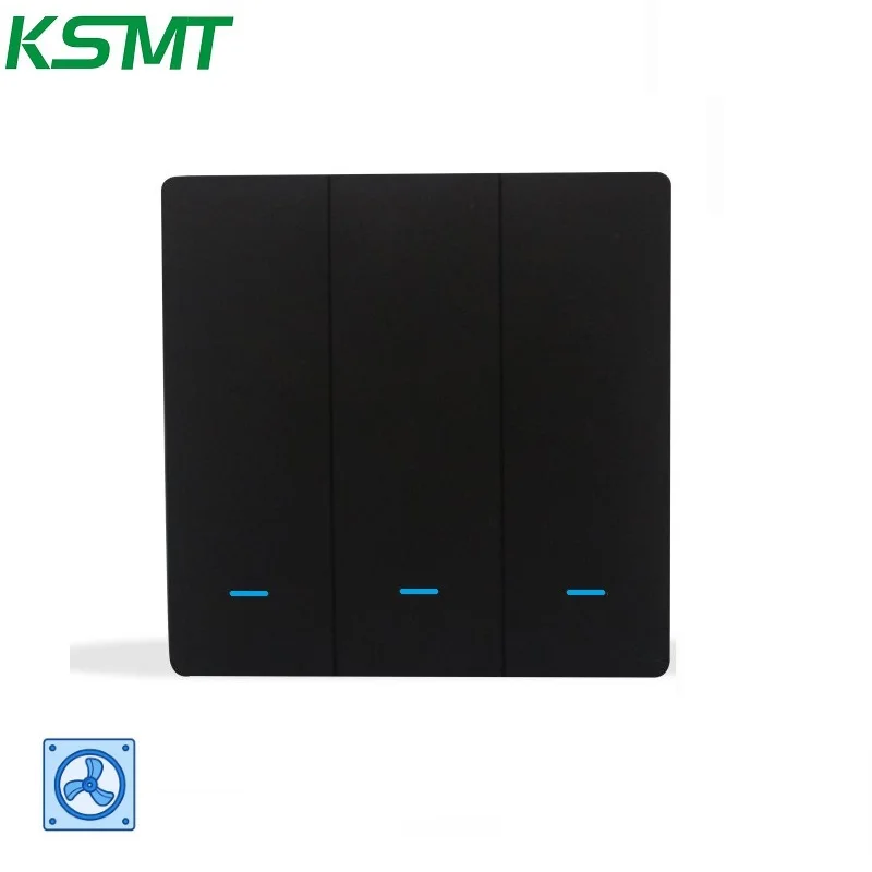 Kaisi Smart Life Wireless Push Button Switch EU 86 Size Voice Control Timer Alexa Google WiFi Smart fan Light Wall Switch