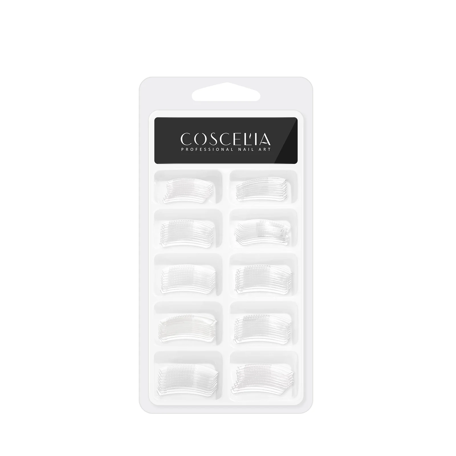 Long lasting 100pc high quality plastic Finger Extension Clear Nail Mold with different size