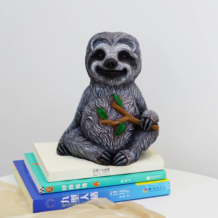 Best selling hand-made exquisite eco-friendly sloth animal  resin crafts   home decoration holiday  kit set epoxy mo
