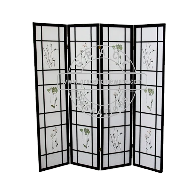 Cheap Folding Wood Room Divider shoji screen Japanese Room Divider