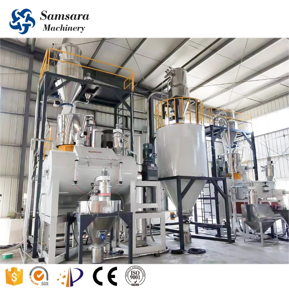 PVC Raw Material Compound Mixer Machine/ High Speed Heating Mixer for PVC Resin Plastic Granulation/Frequency Mixing Machine