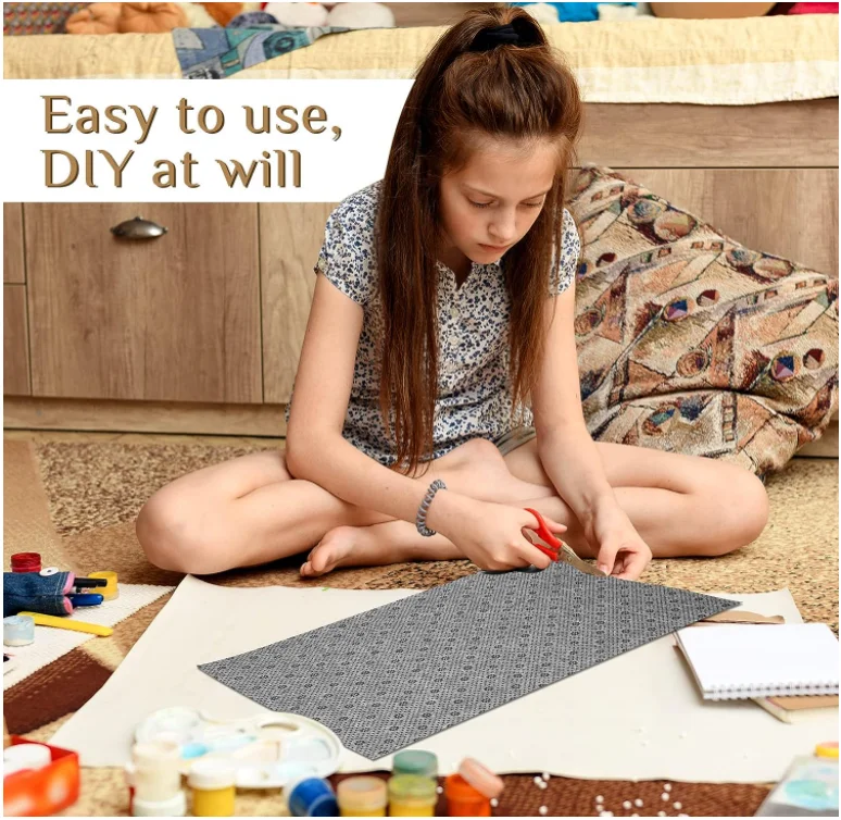 Make-To-Order type Point plastic felt carpet tufting backing cloth composite drop plastic dot anti skid rug pad Carpet fabric