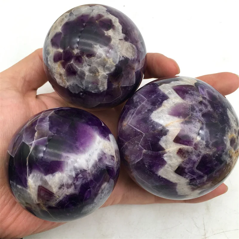 Natural Healing Stones High Quality Dream Amethyst Sphere Purple Polished Dreamy ball Crystal Crafts For Decoration