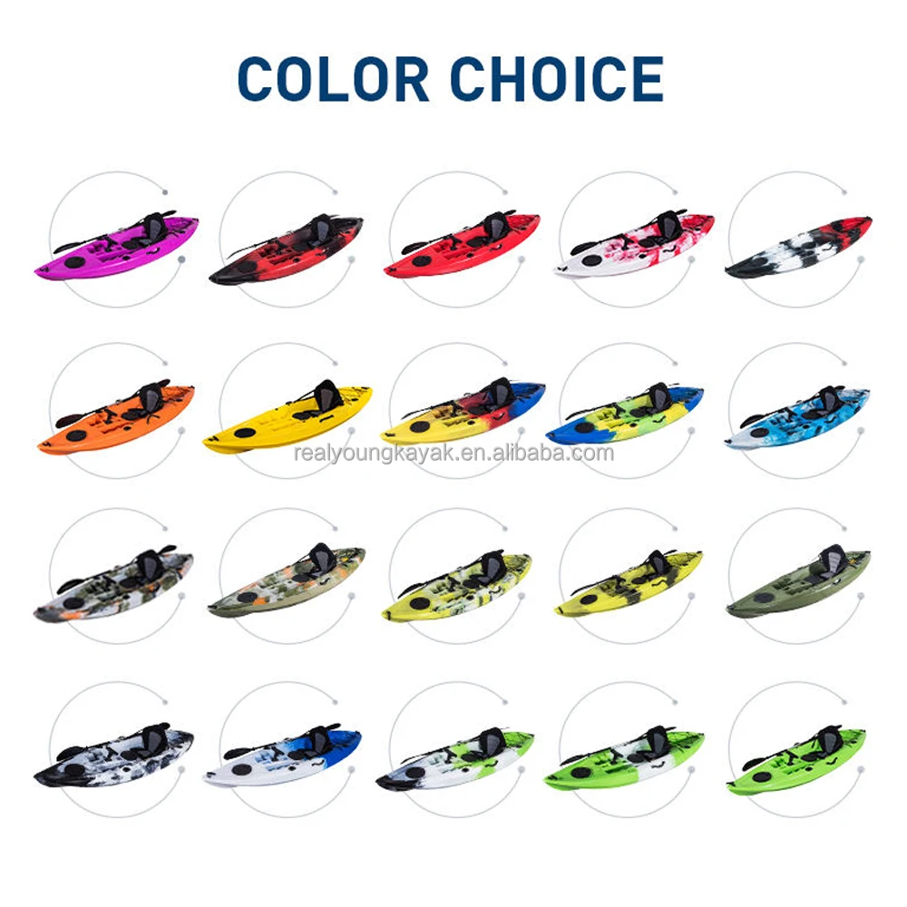 Canoe for 2 or 3 person sit on top sea plastic tandem fishing boat kayak