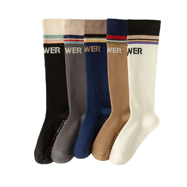 Grip socks arch support pilates green customize yoga socks with grips for women non slip grip