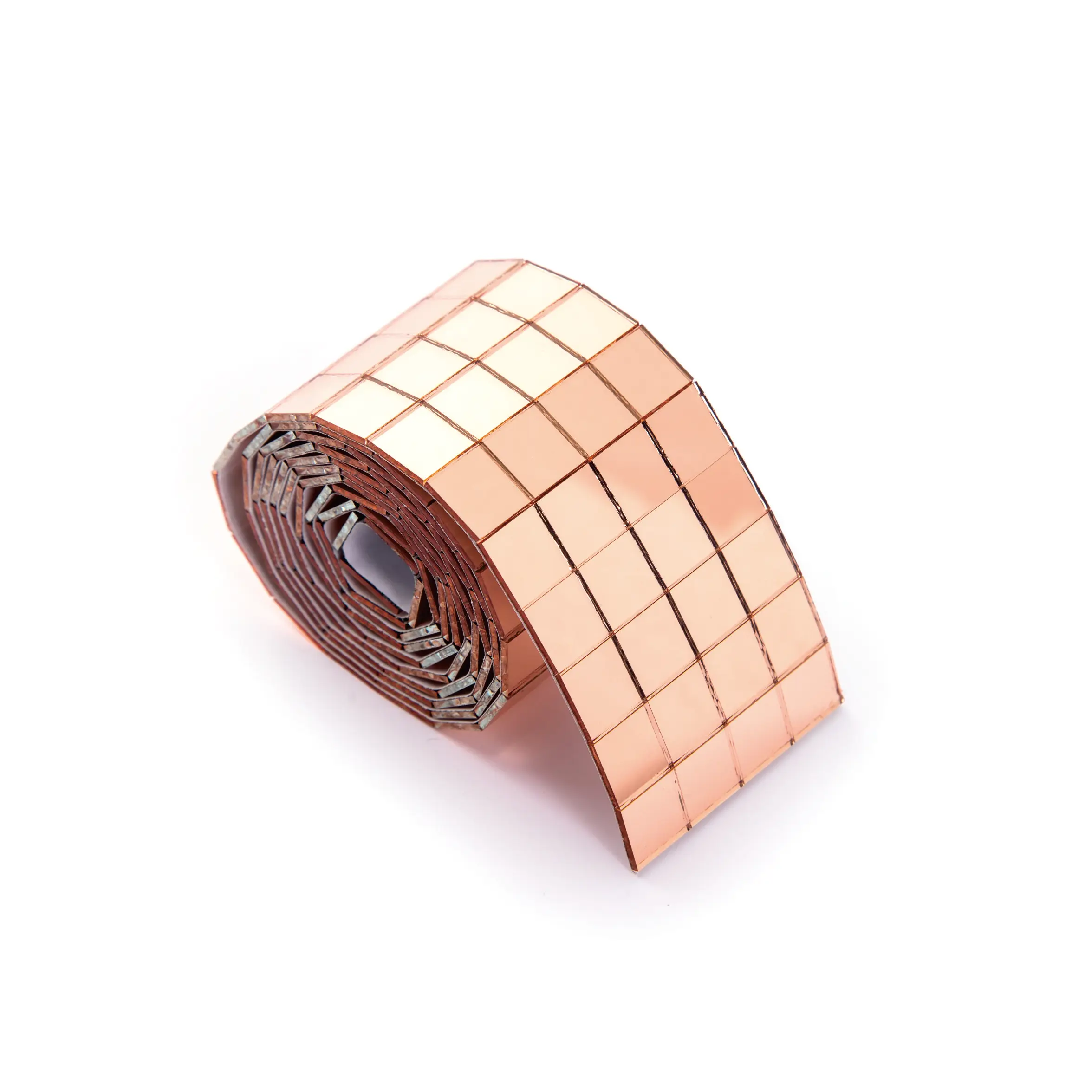Self-Adhesive Real Glass Craft Mini Square Round Mirrors Mosaic Tiles