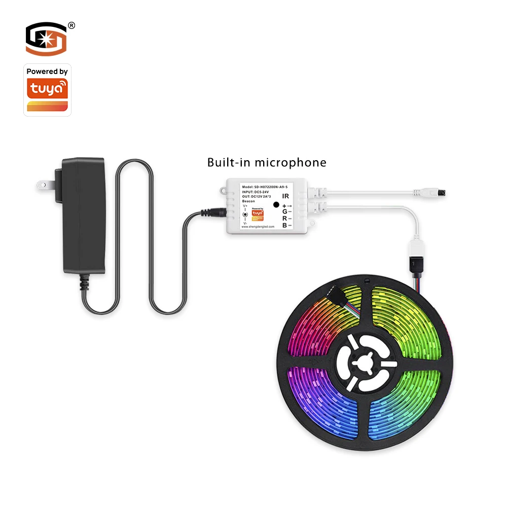 Factory price Manufacturer Supplier 5050 addressable rgb led strip controller tuya strip light controller 24v led strip light