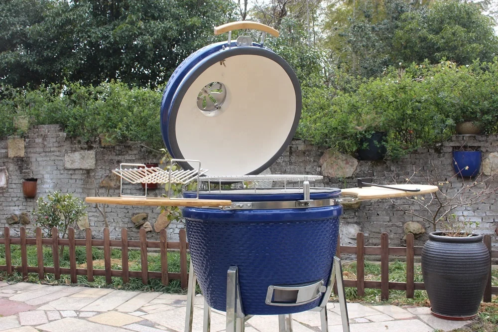 22 INCH  OUTDOOR KAMADO BBQ GRILL CHARCOAL CERAMIC PIZZA OVEN NEW ARRIVED